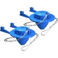 thumbnail image 1 of 2-Pack Universal 2" Toilet Flapper Replacement Kit - Durable Rubber & Stainless Steel Chain (Black), 1 of 5