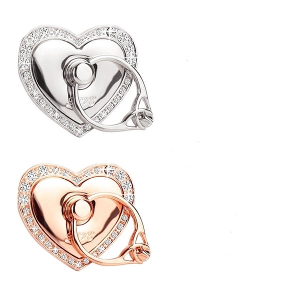 Universal 360 Rotating Phone Ring Holders 2 Pack, Adjustable Finger Grip and Stand for Smartphones, Secure Cell Phone Ring Kickstand TIKA