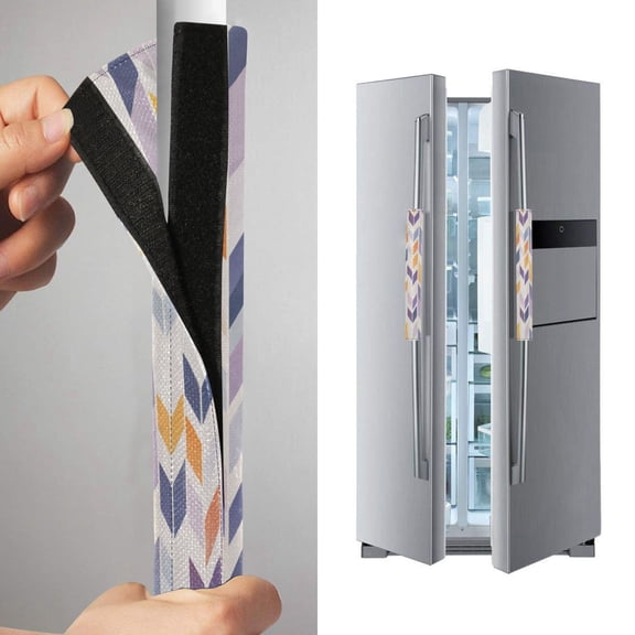 2 Pack Universal Adjustable Appliance Handle Covers for Fridge Oven Dishwasher Kitchen Decor Shape Of Lavender Arrow