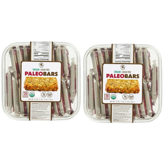 Universal Bakery Organic Grain Free PALEO BARS Individually Wrapped 27 Oz. 2-Pack