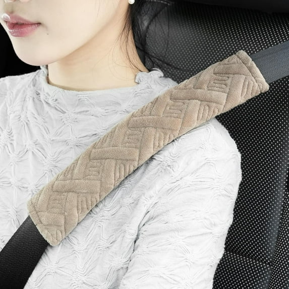 2-Pack Universal Car Seat Belt Pads Cover for A More Comfortable Driving, Seat Belt Shoulder Strap Covers Harness Pad for Car Interior Accessories, Khaki