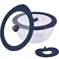 thumbnail image 1 of 2 Pack Universal Cookware Glass Bowl Lid Silicone Glass Storage Cover Leakproof Replacement for 8.3-8.5 inch Inside Diameter of Containers, 1 of 9