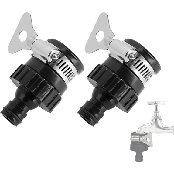 2-Pack Universal Faucet Hose Adapter with Rubberized Grip - Perfect for Garden, Kitchen, and RV Water Connection