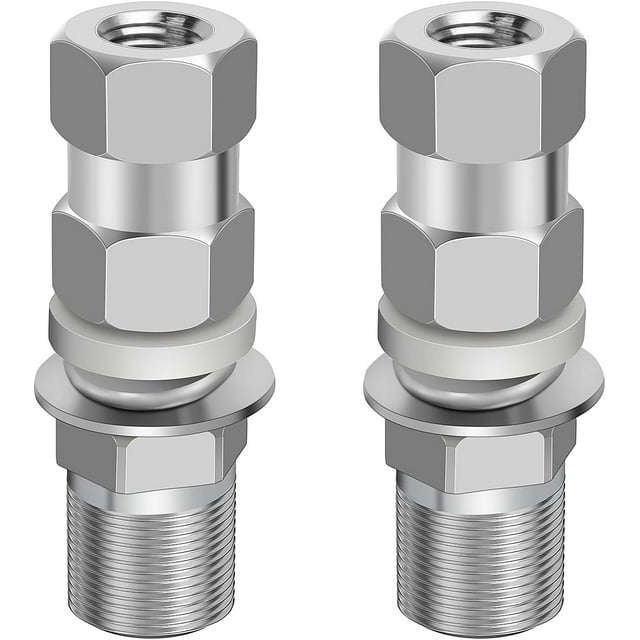2 Pack Universal Heavy Duty CB Antenna SO239 Stud Mount, Standard 3/8 x 24 Threaded CB Antenna