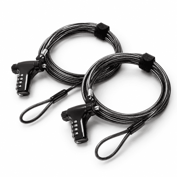 2 Pack Universal Laptopbination Lock 2m/6.6ft Locking Cable 4-digit Resettable Pasanti-heavy Dutyputer Security Locks For Laptops