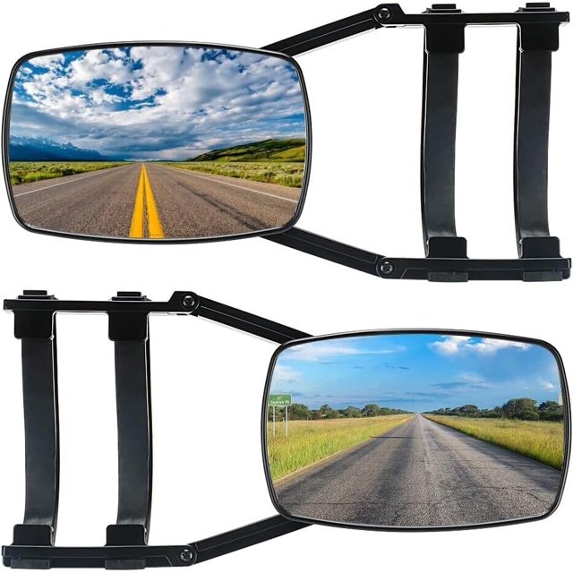 2 Pack Universal Mirror Extenders ClampOn Towing Mirror Adjustable