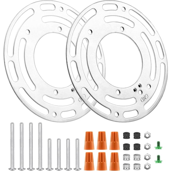 2 Pack Universal Mounting Bracket, 4 Inch Steel Round Light Crossbar, For Wall, Ceiling, Chandelier