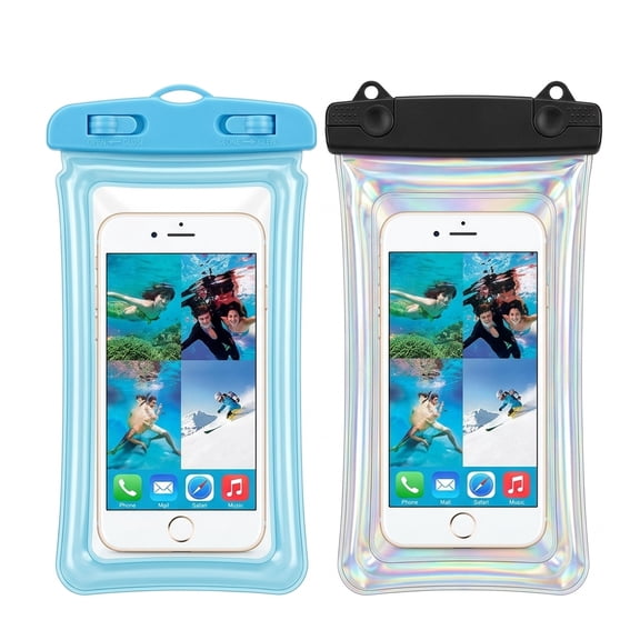 Unbranded 2-Pack Water Resistant Phone Pouch, Clear Touch Sensitive Dry Bag, Fits iPhone 15 Pro Max and Galaxy up to 7 Inch