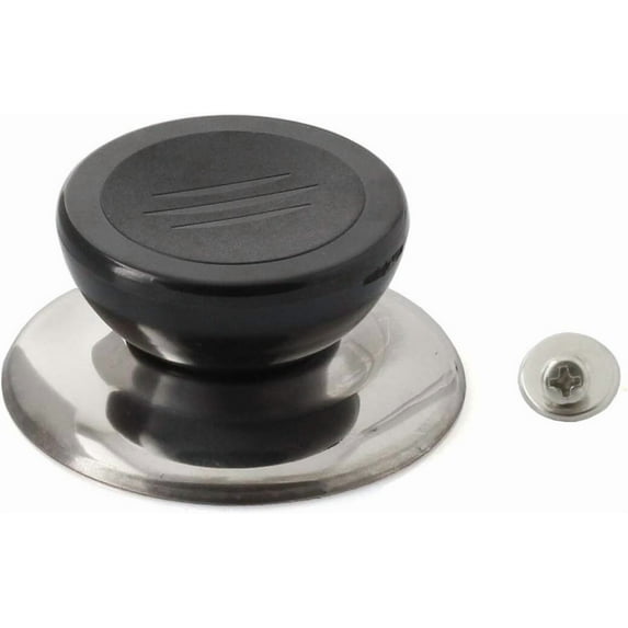 Universal Pot Lid Handle Replacement Kit - Fits Holes 9.5cm Apart, Black