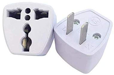 2 Pack Universal Power Travel Plug Adapter Converting from EU/UK/CN/AU to USA FR DE BE CZ SE NZ DK NL to US CA CN Wall Outlet Power Charger Converter 2 PIN 10A European to American Europe Asia