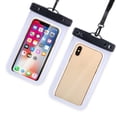 thumbnail image 1 of 2 Pack Universal Waterproof Phone Case IPX8 Waterproof Phone Pouch Dry Bag Waterproof Bag with Lanyard for Beach Kayaking Travel Compatible with iPhone Android Device(Black), 1 of 6