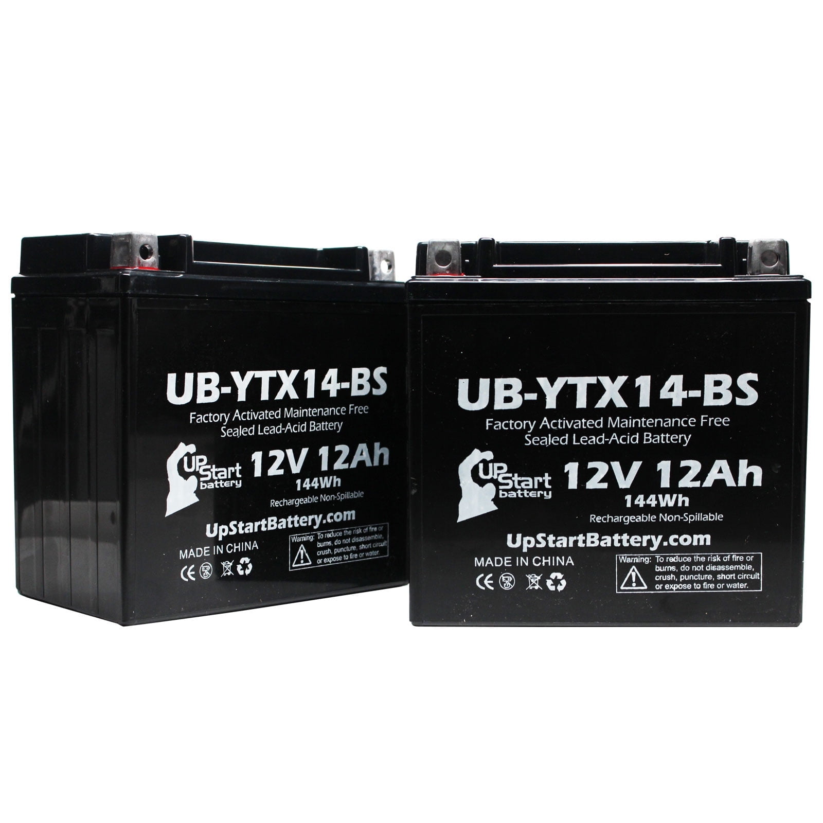 2-Pack UpStart Battery Replacement 1996 Kawasaki ZX1100-C Ninja ZX
