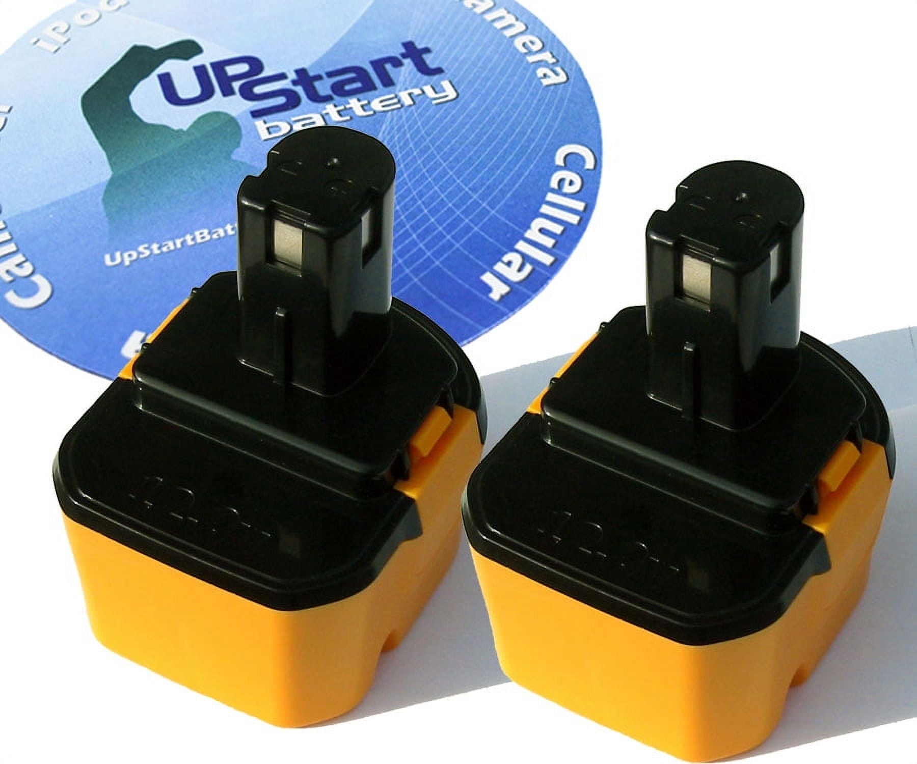 2-Pack UpStart Battery Ryobi CCD1201 Battery - Replacement Ryobi 12V Battery (1300mAh, NICD)