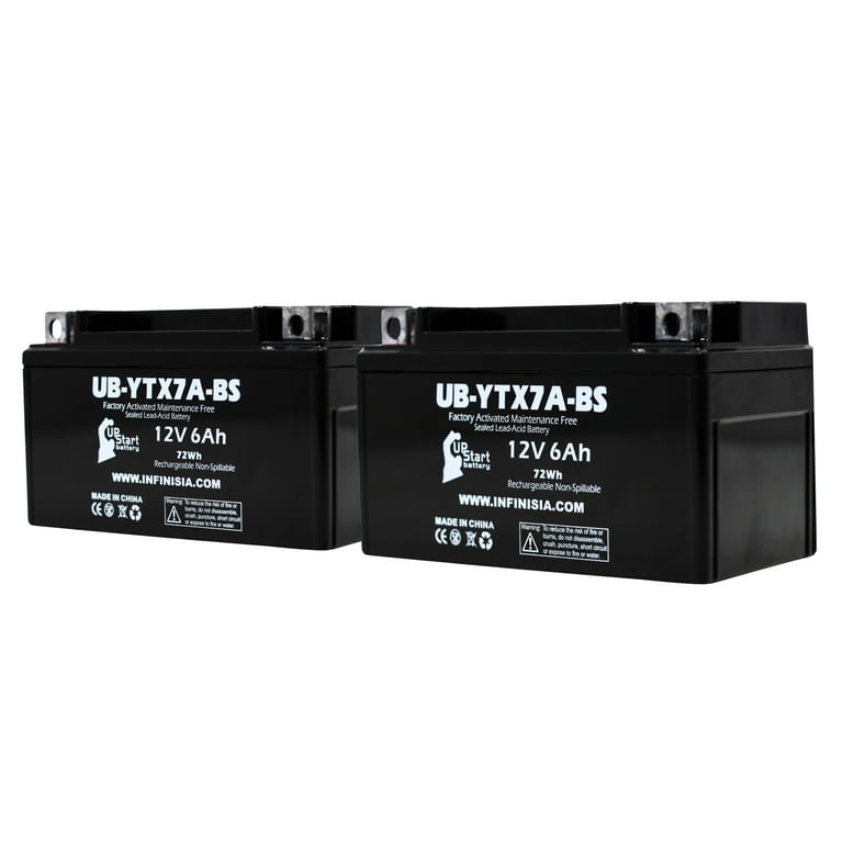 2-Pack UpStart Battery UB-YTX7A-BS Replacement for Craftsman R110
