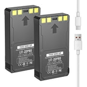 2 Pack Upgrade Replacement for LIT 22 Pro 6370mAh Battery(7.7V,6.37Ah), fit for Spypoint Cellular Trail Hunting Camera FLEX-Dark FLEX-S-Dark Flex-M Flex-S Flex G-36 Flex-Plus Series【Include Type-C Ca