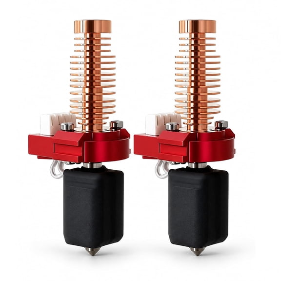 2 Pack Upgraded 0.4 mm AD5M Ceramic Hotend Kit Compatible with Flashforge Adventurer 5M, Hardened Steel Nozzle with High Thermal Conductivity, Tool Free Quick Detach 3D Printer Parts