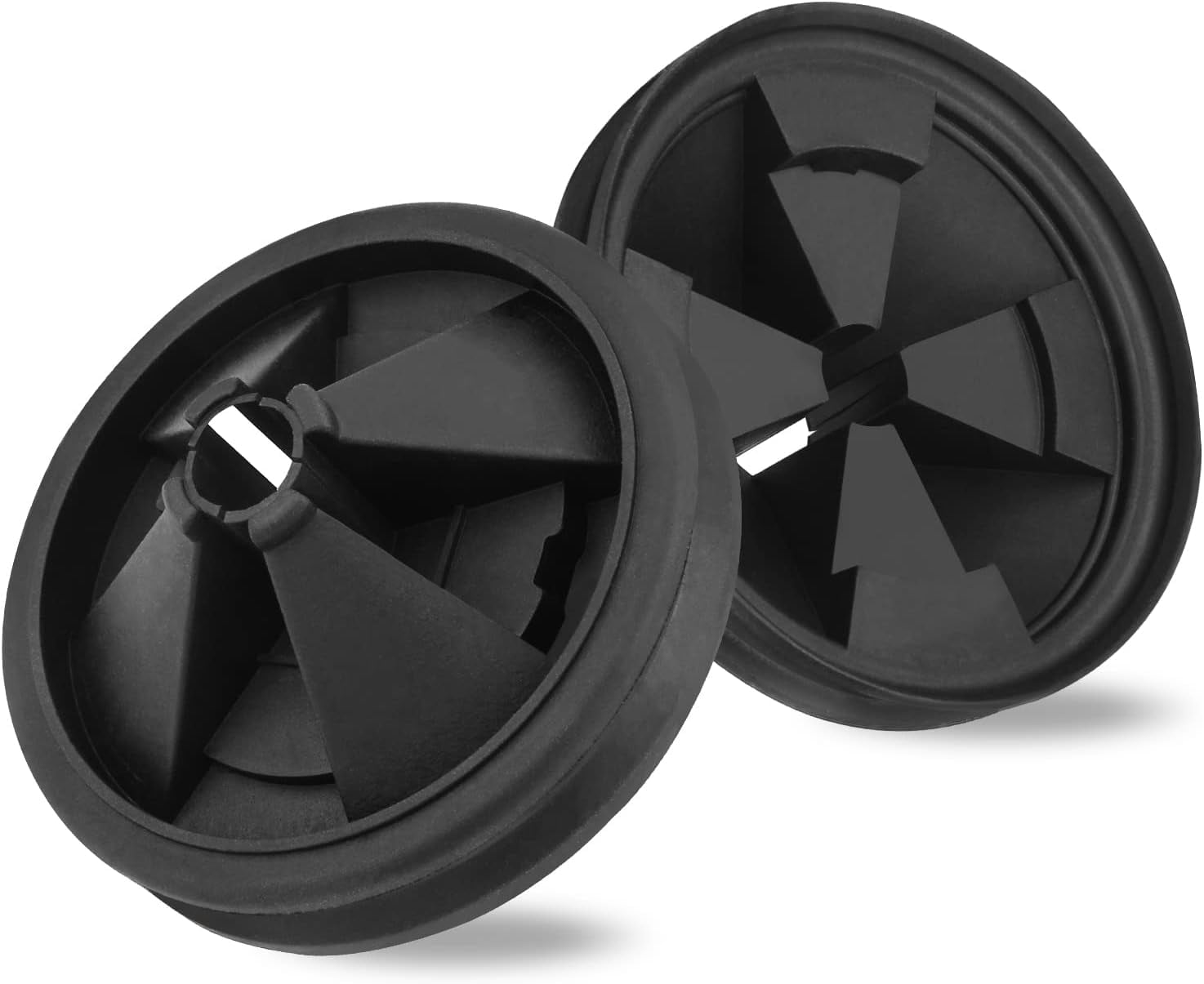 2-Pack Upgraded Garbage Disposal Splash Guards, Removable Quiet Collar Sink Baffle, QCB-AM Replacement for InSinkErator Evolution Series, Black Garbage Disposer Accessories