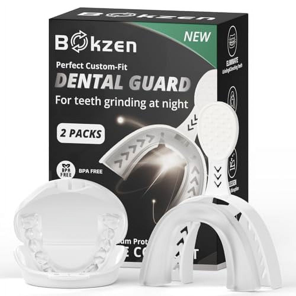 2 Pack Upgraded Mouth Guard for Grinding Teeth, (Slightly Smaller
