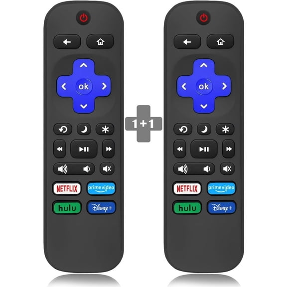 (2-Pack)Upgraded Replacement Remote Controls  Compatible with All Roku TVs (Not Compatible with Roku Stick or Roku Box)