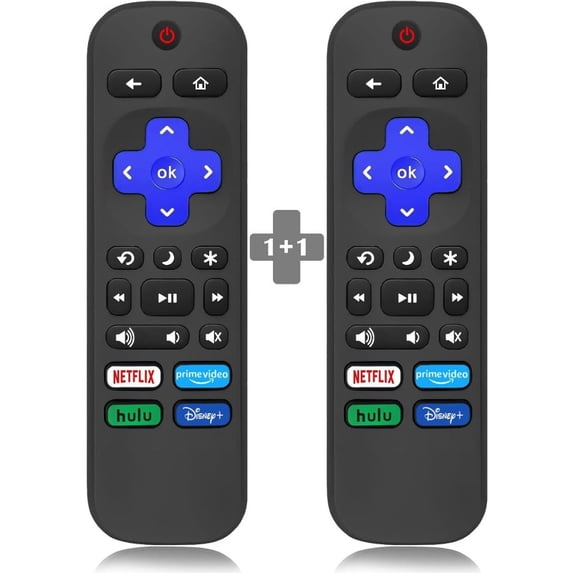 (2-Pack)Upgraded Replacement Remote Controls — Compatible with All Roku TVs (Not Compatible with Roku Stick or Roku Box)