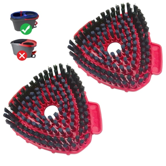 2 Pack Upgraded Spin Mop Replace Scrub Mop Brush Compatible with O Cedar 2 Tank RinseClean, Great for Kitchen, Deck, Bathroom and Shower Floor Scrubber