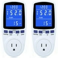 thumbnail image 1 of 2 Pack Upgraded Watt Meter Power Meter Plug Home Electricity Usage Monitor, Electrical Usage Monitor Consumption, Energy Voltage Amps Kill Meter Tester with Backlight, 7 Modes Display, 1 of 8