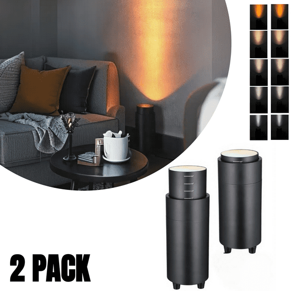 2 Pack Up Lights Indoor Floor Can Light Uplighting Indoor Spotlight with Built-in Dimmable LED Accent Lighting Spot Lights Indoor for Home Plant Picture Wall Artwork, UL Listed 6.56ft Plug Cord