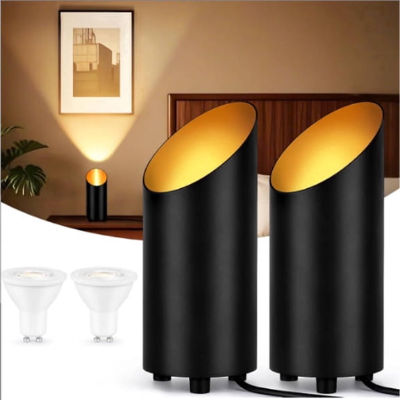 2 Pack Uplighting Indoor Floor Can Lights,Modern LED Floor Can Lamp, RGB Color Changing Uplight Spotlight with App Control & Timed on/off, Indoor Accent Light for Wall Artwork