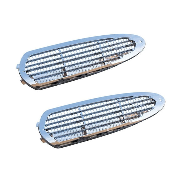 2 Pack Upper Intake Grille Air Vent Compatible w/ 2002-2018 Freightliner M2 100, 106, 112 Semi Truck, Front Hood Side Air Intake Vent