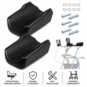 PERFECTREE 2 Pack Upright Walker Armrest Pads Replacement, Universal Soft PU Forearm Cushion for Stand Up Rollator Walkers