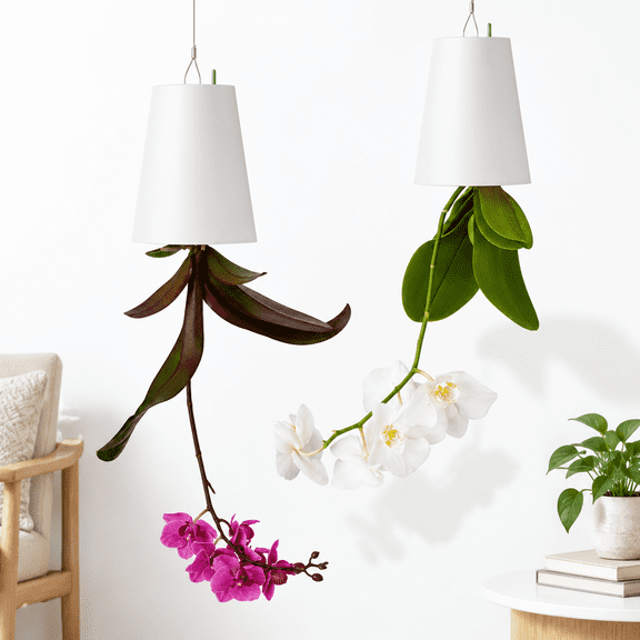 2-Pack Upside-Down Hanging Planter Flower Pot For Balcony Garden