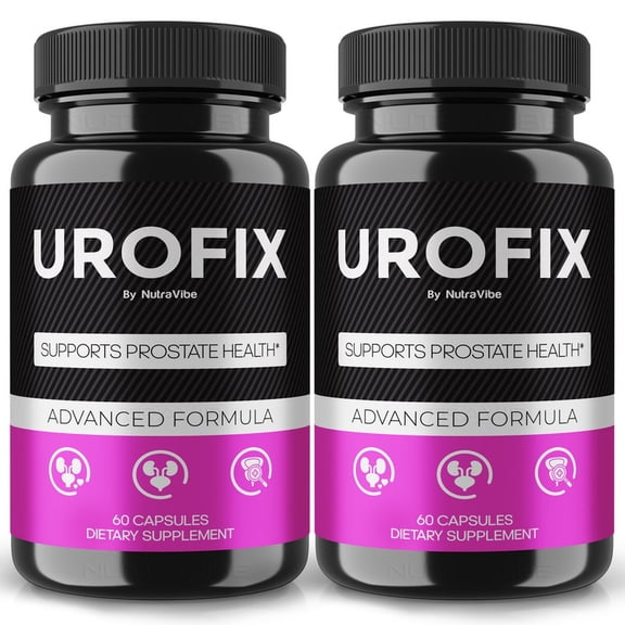 (2 Pack) Urofix Capsules - Urofix Prostate Support Formula with Natural Blend for Urinary Flow, Comfort & Balance | Easy-to-Swallow Daily Pills for Over-All Wellness (120 Capsules)