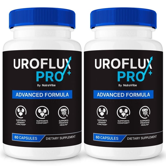 (2 Pack) Uroflux Pro+ - Official Uroflux Pro + Pills For Prostate Heath, All Natural Formula To Support Control, Energy & Overall Well-Being, Review (120 Capsules)