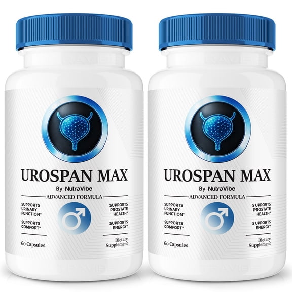(2 Pack) Urospan Max Capsules - UrospanMax Prostate Support Formula with Natural Blend for Urinary Flow, Comfort & Balance | Easy-to-Swallow Daily Pills for Over-All Wellness (120 Capsules)