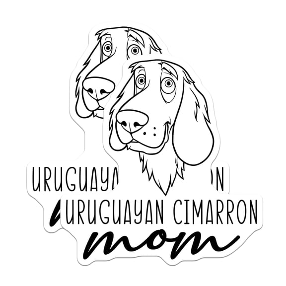 (2 Pack) Uruguayan Cimarron Mom Magnets - Unique Dog Breed Owner Kitchen Decor - Pet Lover Refrigerator Accessories - 5 Inches On Longest Side - Thick Durable Magnet - Made in USA - MAG27063