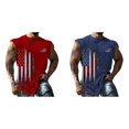 (2Pack) Us Flag Tank Top V Neck Tops for Men Mens 4Th of July T Shirt