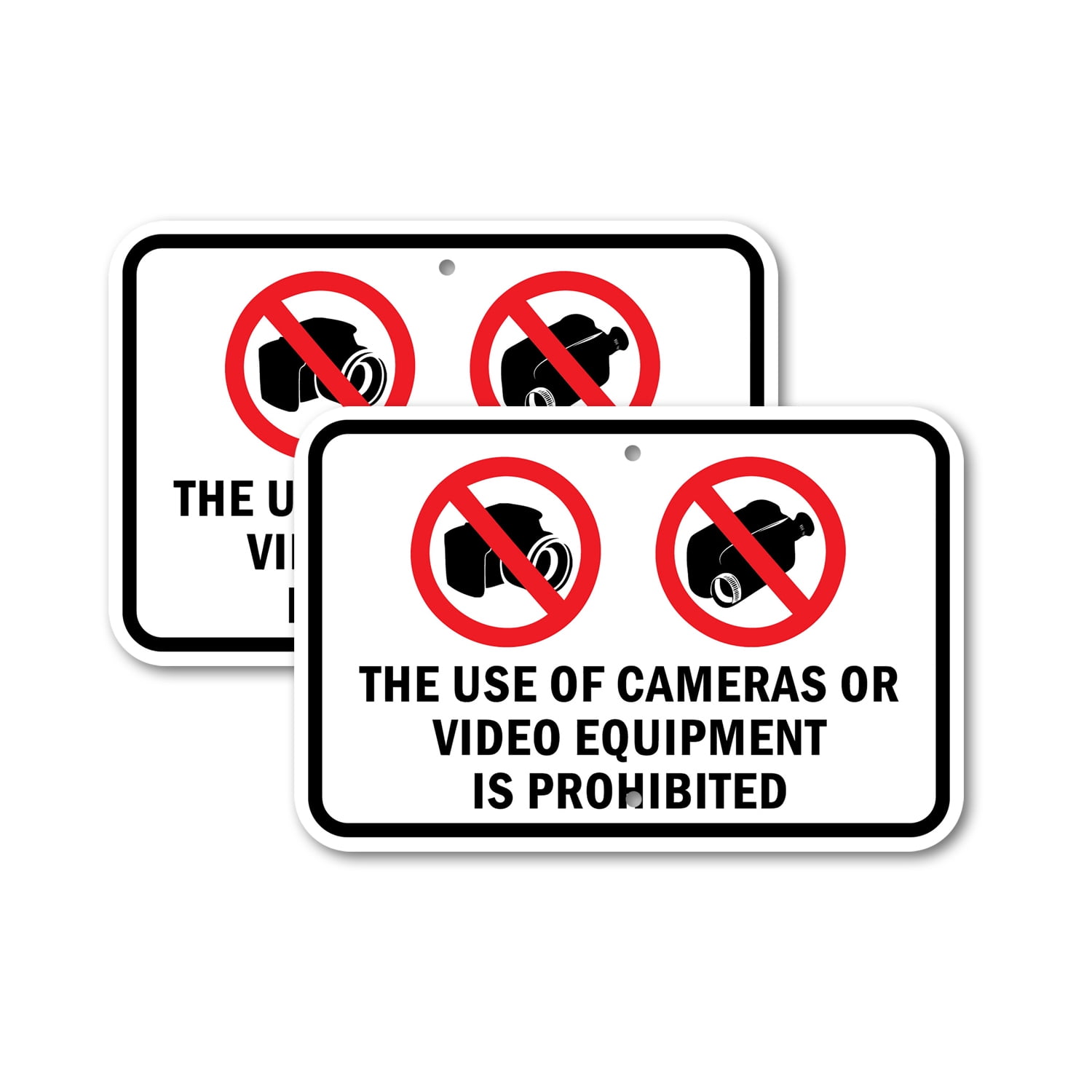 (2 Pack) The Use Of Cameras Or Video Equipment Is Prohibited | 18