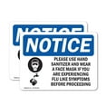 thumbnail image 1 of (2 Pack) Use Hand Sanitizer Face Mask If Flu OSHA Notice Sign, 1 of 7
