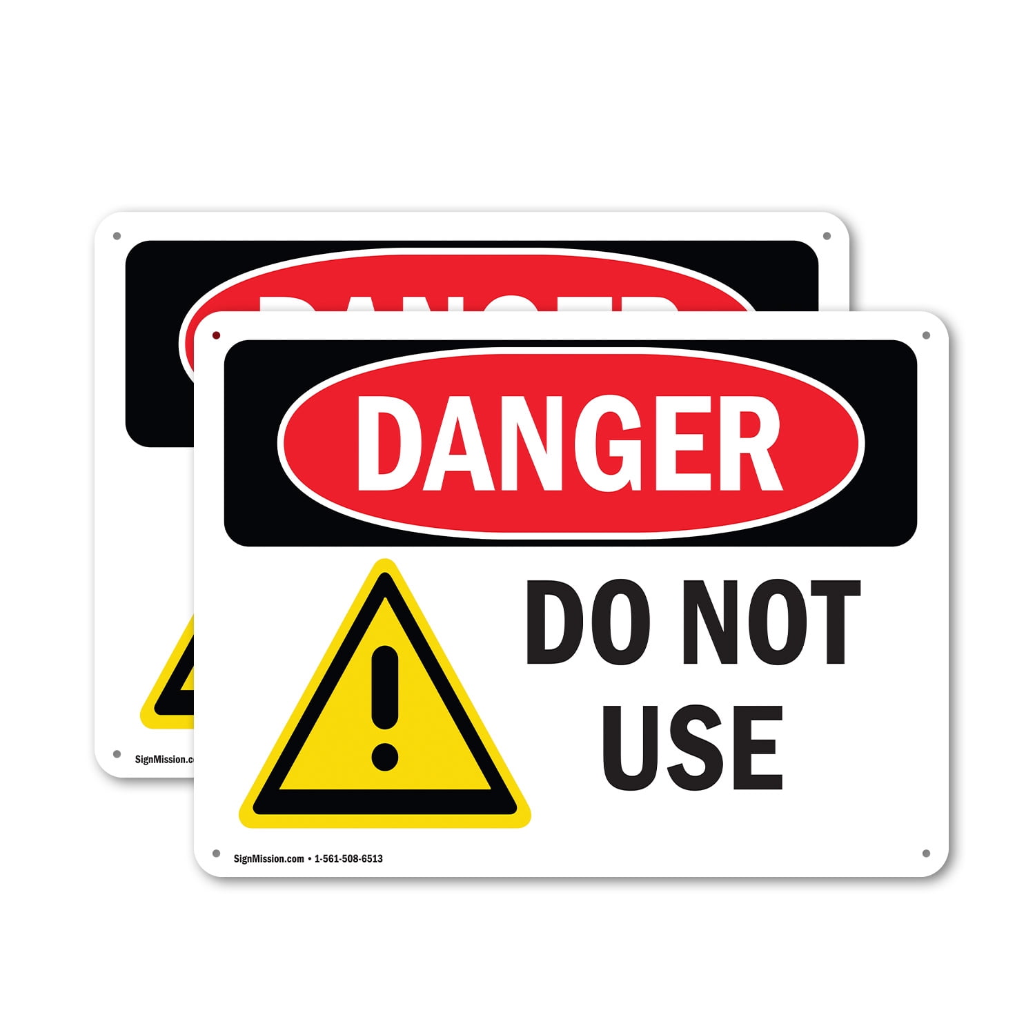 (2 Pack) Do Not Use OSHA Danger Sign 14 Inch X 10 Inch Indoor / Outdoor ...