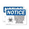 thumbnail image 1 of (2 Pack) Using A Generator Indoors Will OSHA Notice Sign 24 Inch X 18 Inch Plastic Sign, Weather Resistant, UV Protected for Workplace, Business, and Construction Site, Made in the USA, 1 of 8