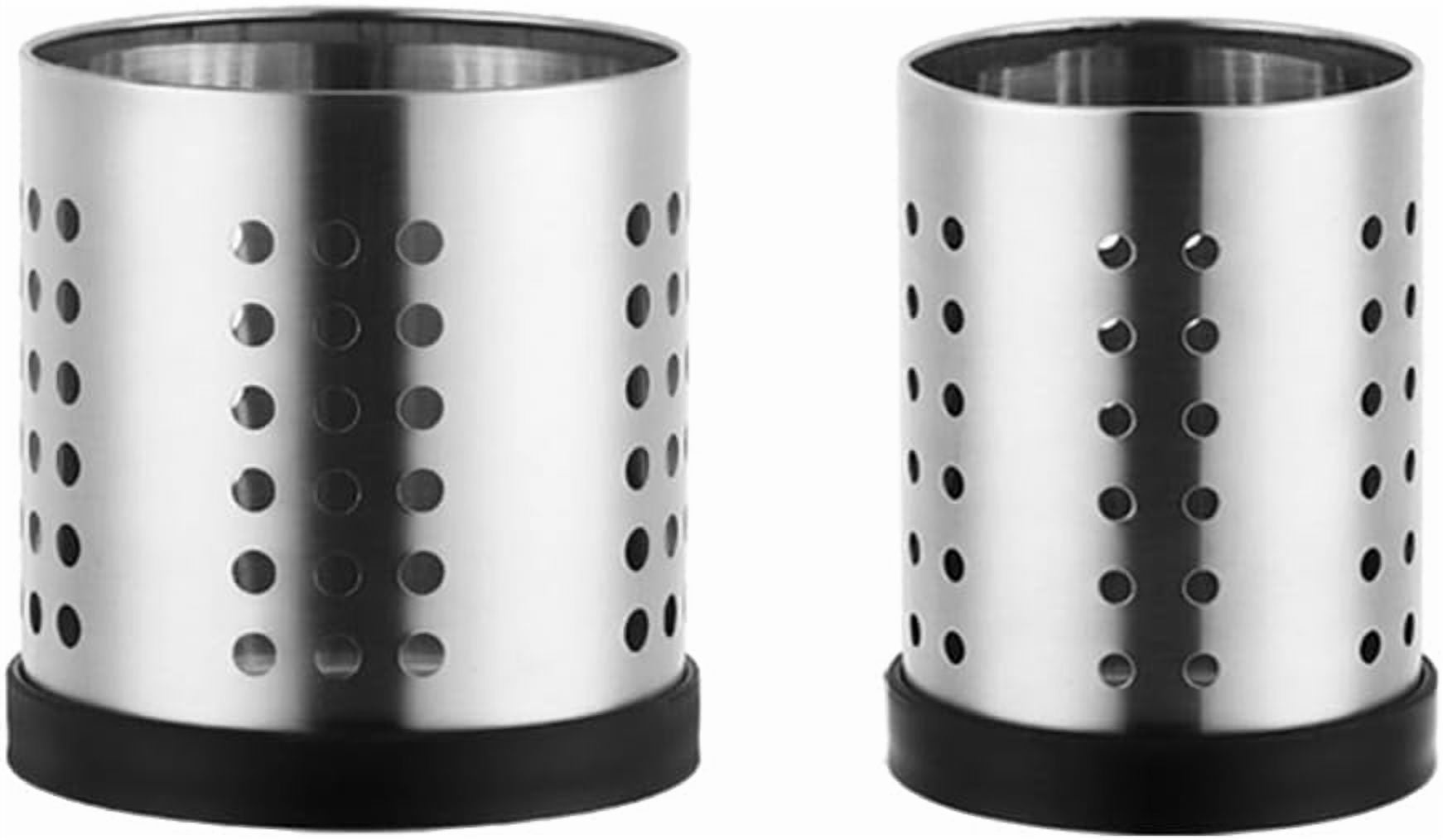 2 Pack Utensil Drying Racks, Stainless Steel Utensil Holder, Sink Silverware Holder, Utensil Drying Basket, Kitchen Countertop Flatware Strainer, Silverware Dryer, Silver (Small + Large)