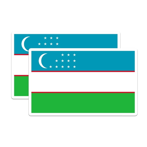 (2 Pack) Uzbekistan World Flag Magnets - Pride - 5 Inches On Longest Side - Premium Magnet - Choose from Over 200 Countries - for Cars, Refrigerators, Toolboxes, Lockers - Made in USA - MAG1009