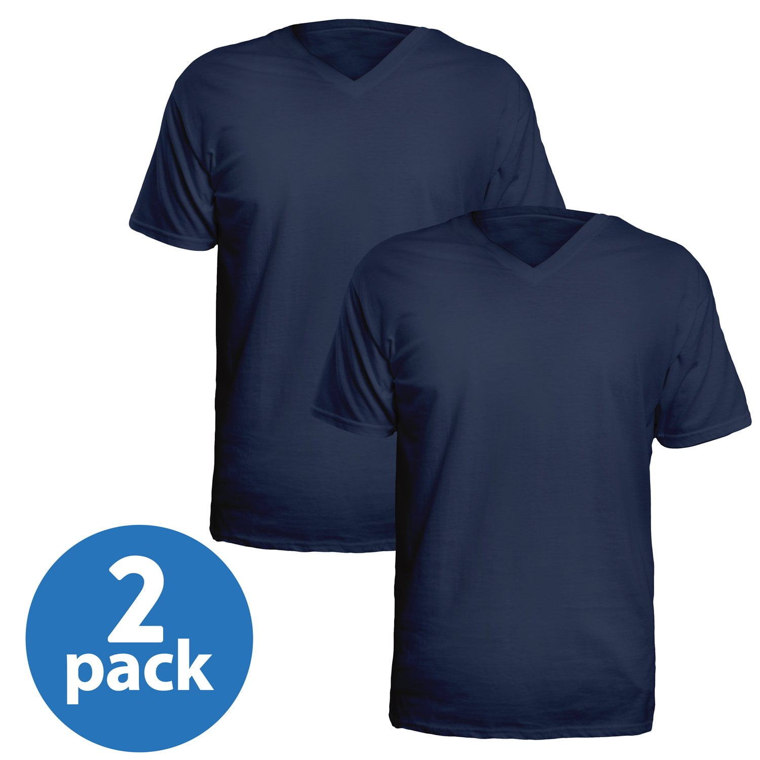 2 Pack V-Neck T Shirts for Men, 100% Cotton Vneck Tag Free Young Adult ...