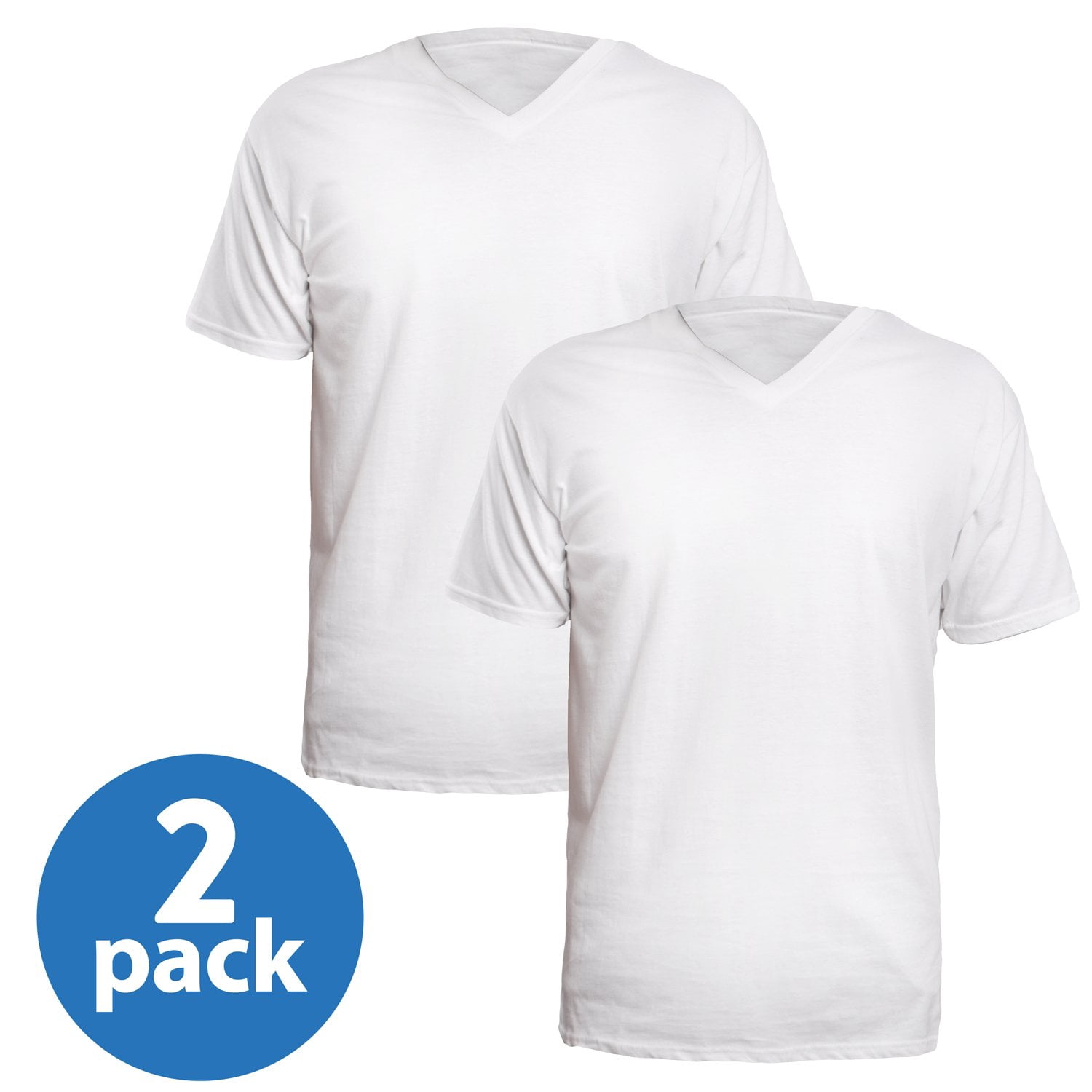 2 Pack V-Neck T Shirts for Men, 100% Cotton Vneck Tag Free Young Adult ...