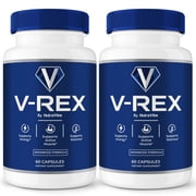 2 Pack V-Rex   Original VRex Capsules with a Natural Daily Blend for Energy & Wellness | Clean, Gentle, Easy-to-Swallow Pills 120 Capsules