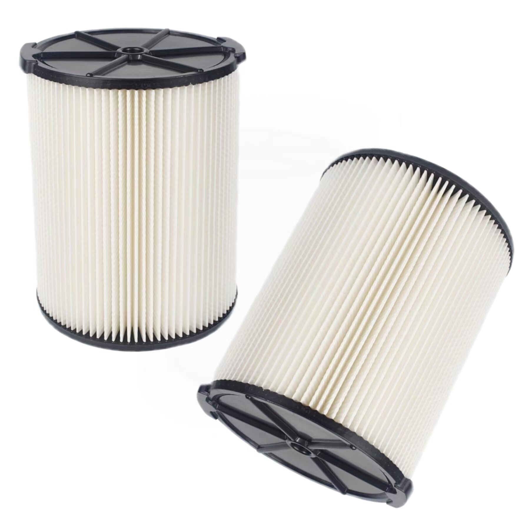 2 Pack White Reusable Wet/Dry Vacuum Filters