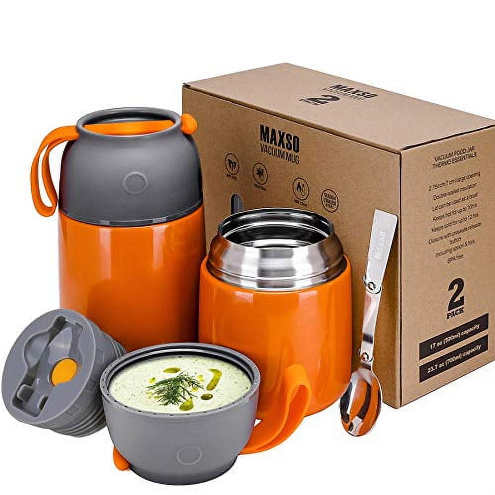 MAXSO 17oz Thermos Hot Food Container: Insulated Vacuum…
