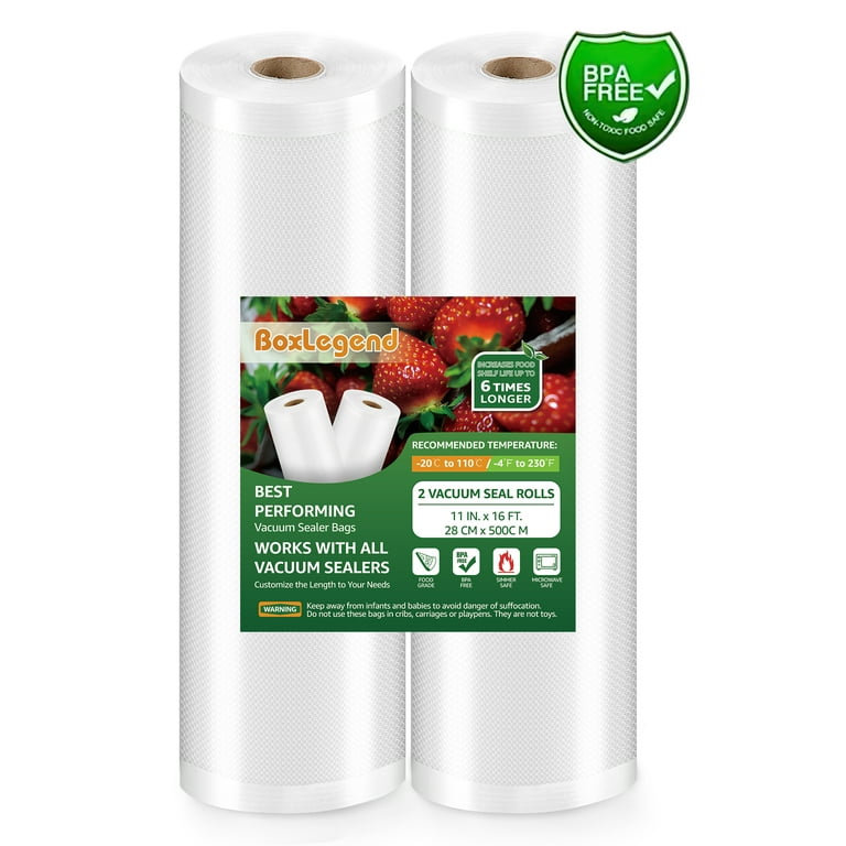 Seal-a-Meal 11 x 9' Vacuum Seal Rolls for Seal-a-Meal and FoodSaver Vacuum  Sealers, 2 Pack 