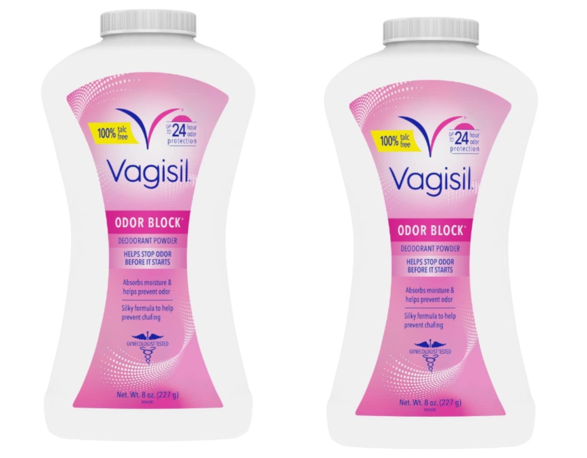 Vagisil Odor Block Deodorant Talc-Free Powder - 8oz - 2 Pack