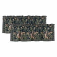 thumbnail image 1 of 2 Pack Valances for Window, Black Flowers Short Curtains for Kitchen Bedroom Living Room, Spring Floral Elegant Pastoral Vintage Rod Pocket Small Window Treatment Valance Drapes 42 x 18 Inch, 1 of 8